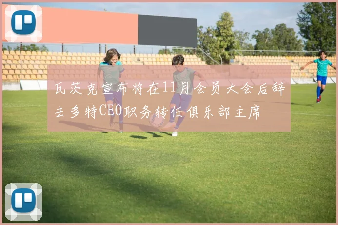 瓦茨克宣布将在11月会员大会后辞去多特CEO职务转任俱乐部主席